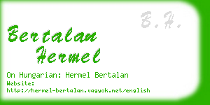 bertalan hermel business card
